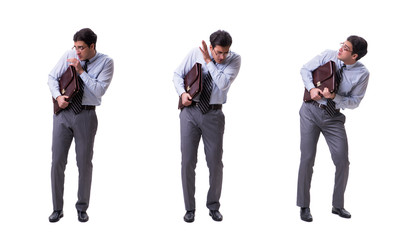 Obraz premium Businessman isolated on the white background