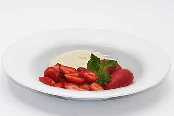 Fresas con musse de nata