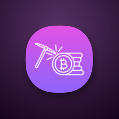 Cryptocurrency mining service app icon