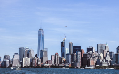Fototapeta premium New York City and Hudson Cityscape