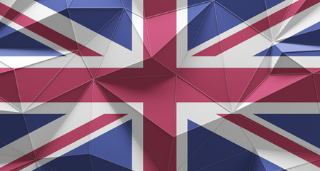 Great Britain low poly design flag