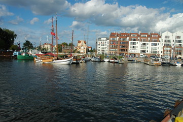 Fototapeta premium Old town boat port