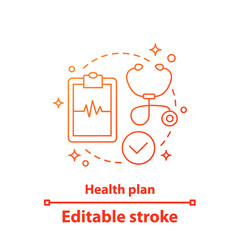 Health plan concept icon