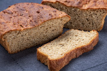 whole grain or whole wheat bread, slices of homemade bread