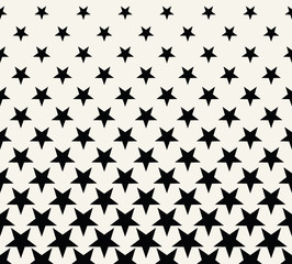 Geometric halftone vector pattern with stars. Usable as border, design element or background.