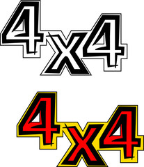 Obraz premium Four X Four Design, 4 X 4, Four Wheel Drive, Vehicle Graphics, Vinyl Ready Design