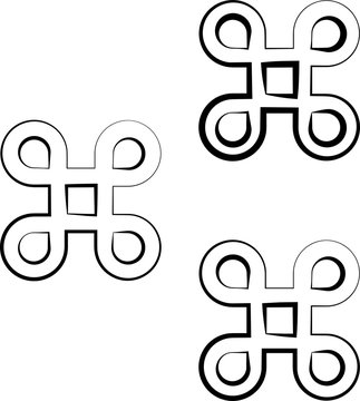 Looped Square Icon Calligraphic