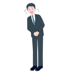 Obraz premium サラリーマン スーツ 男性 謝罪