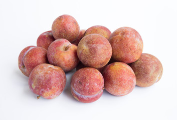 Plum isolated in white background