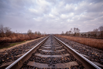 Fototapeta na wymiar railroad tracks and ground details