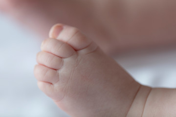 Adorable baby foot skin detail