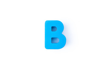 B letters in English on a white background.