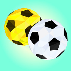 Abstract Low poly Football,geometric concept,vector