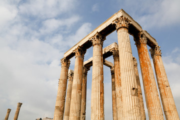 Ancient Columns at the Acropolis, Athens, Greece