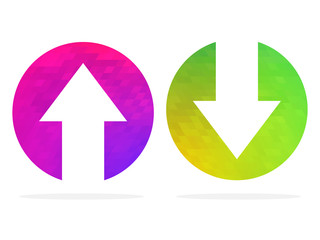 Up and Down arrows. Vector illustration.