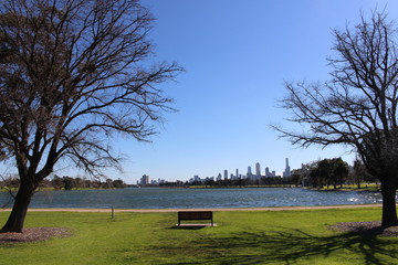Albert park lake bench