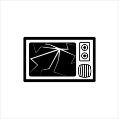 Cracked Tv Screen Icon