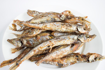 Ca linh chien (linh fried fish). This type of fish is famous in Mekong delta, Vietnam. It is eaten along with fish sauce. It can be fermented as well.