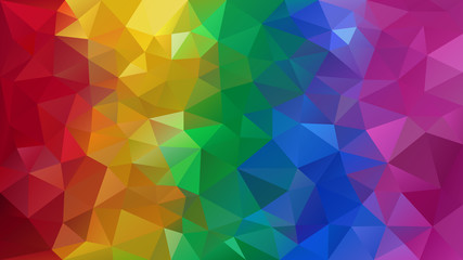 Fototapeta premium vector abstract irregular polygonal background - triangle low poly pattern - rainbow full color spectrum vertical striped