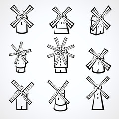 Mill set. Vector © VKA
