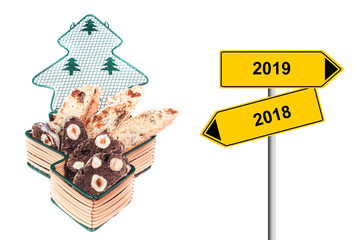 Tasty cookies for the New Year's table