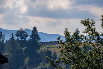 Distant mountain cores in slovakia Tatra mountain trails