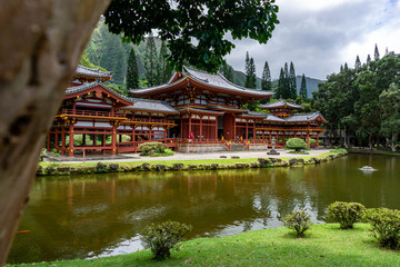 Naklejka premium Japanischer Tempel auf Hawaii