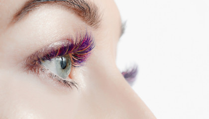 Eyelash extension procedure.