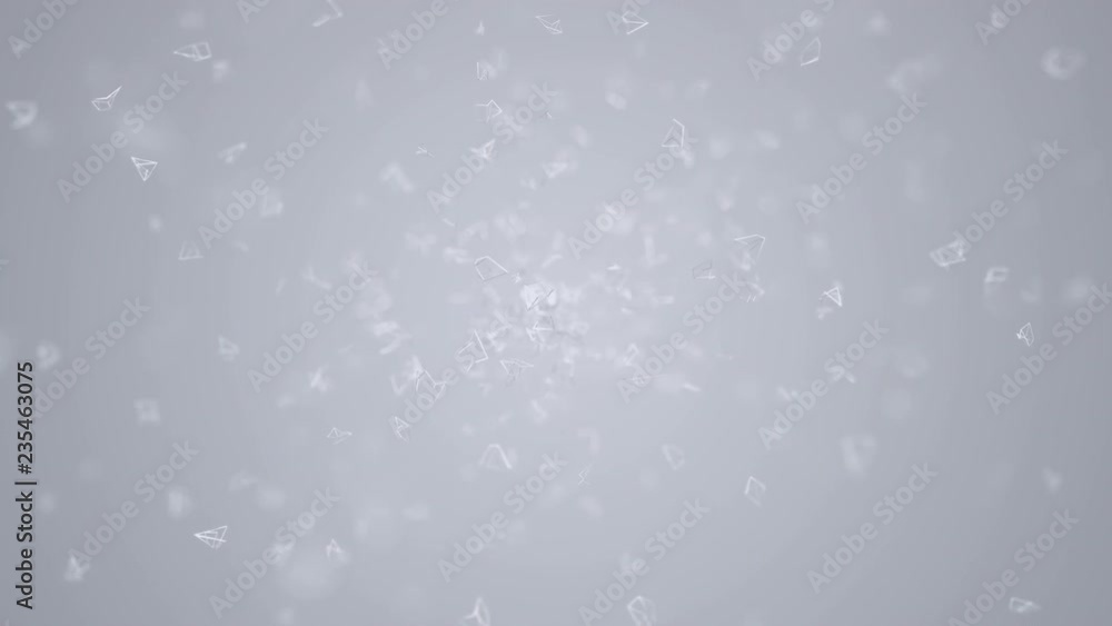Poster abstract 3d rendering of looped animation with random shapes. modern futuristic background. motion d