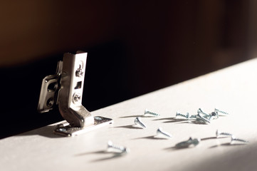 Furniture assembly. Work tool and components.