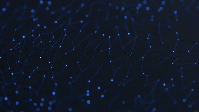 Abstract 3d animation of technological surface. Modern high tech motion background design, network concept, 4k looped video