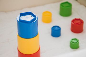 colorful tower toys