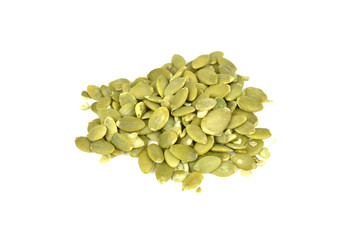 pumpkin seeds isolated on white background.Healthy food
