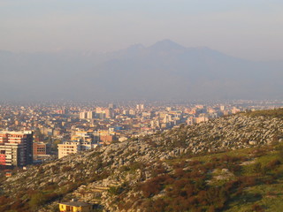 View from the Rozafa hill in Shkodra.