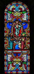 Stained Glass in Monaco Cathedral - Apparition of Jesus