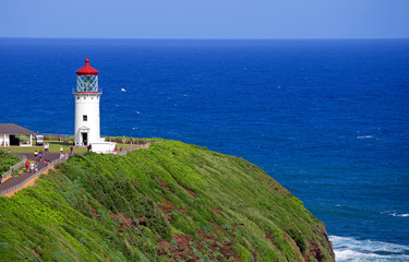 Fototapeta na wymiar Famous Kauai lighthouse, Hawaii
