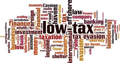 Low-tax word cloud