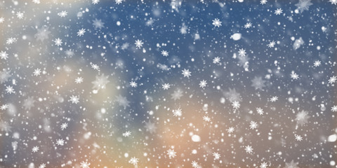 Christmas abstract background with snowflakes 