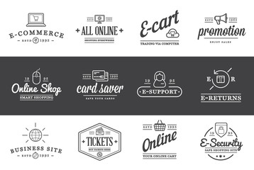 Set of Vector E-Commerce Icons Shopping and Online can be used as Logo or Icon in premium quality