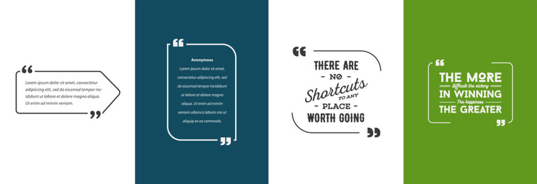 Remark Quote Template Bubble. Template Vector Set.