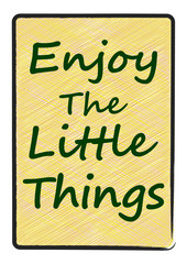 Enjoy the little things lettering poster Vintage typography card