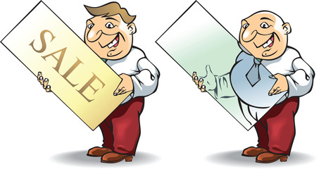 man with glass (man of sale)