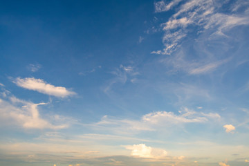 Blue sky and white puffy clouds