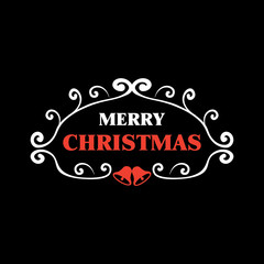 Merry Christmas. Happy New Year, 2019. Typography set. Vector logo, emblems, text design. Usable for banners, greeting cards, gifts etc.