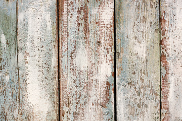 Old painted wood wall. Vintage texture, background.