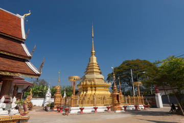 Naklejka premium Buddhist temple in Pa sang Lamphun , Thailand