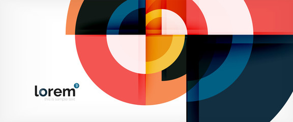 Multicolored round shapes abstract background