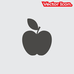 Apple icon isolated sign symbol and flat style for app, web and digital design. Vector illustration.