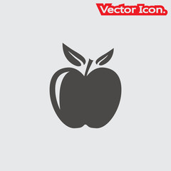 Apple icon isolated sign symbol and flat style for app, web and digital design. Vector illustration.