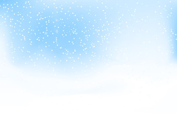 Falling snow background. Vector illustration with snowflakes. Winter snowing sky. Eps 10.